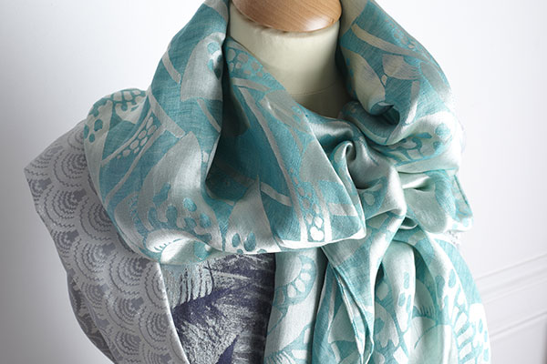 A collection of silk scarves