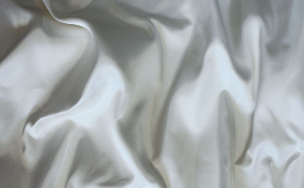 White silk taffeta fabric