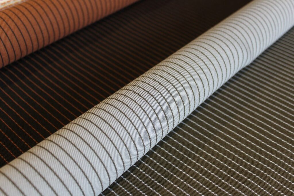 Jacquard wool stripe fabric